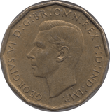1948 BRASS THREEPENCE ( UNC ) 2 - THREEPENCE - Cambridgeshire Coins