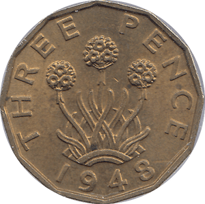 1948 BRASS THREEPENCE ( UNC ) - THREEPENCE - Cambridgeshire Coins