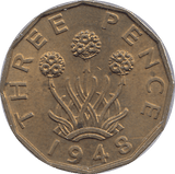1948 BRASS THREEPENCE ( UNC ) - THREEPENCE - Cambridgeshire Coins