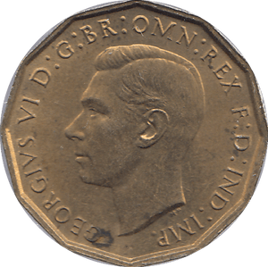 1948 BRASS THREEPENCE ( UNC ) - THREEPENCE - Cambridgeshire Coins