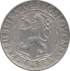 1948 CZECHOSLOVAKIA 100 KORUM - WORLD COINS - Cambridgeshire Coins
