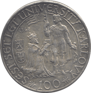 1948 CZECHOSLOVAKIA 100 KORUM - WORLD COINS - Cambridgeshire Coins