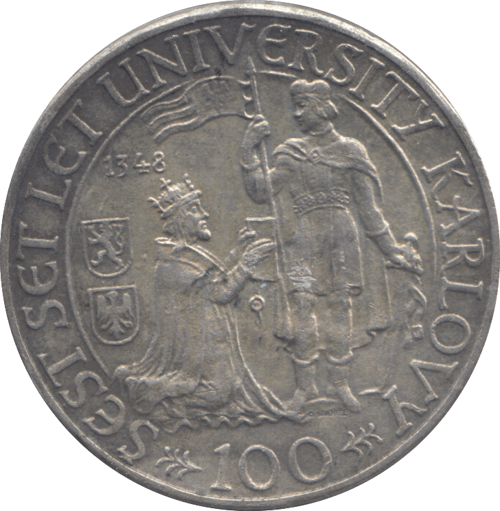 1948 CZECHOSLOVAKIA 100 KORUM - WORLD COINS - Cambridgeshire Coins