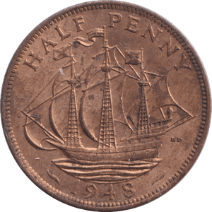 1948 HALFPENNY ( UNC ) - HALFPENNY - Cambridgeshire Coins