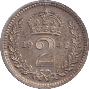 1948 MAUNDY TWO PENCE ( UNC ) - MAUNDY FOURPENCE - Cambridgeshire Coins