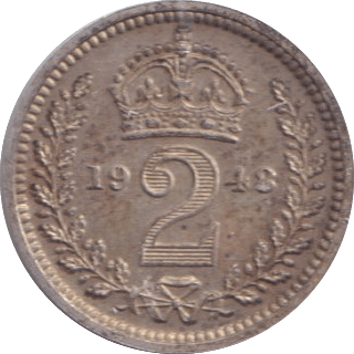 1948 MAUNDY TWO PENCE ( UNC ) - MAUNDY FOURPENCE - Cambridgeshire Coins