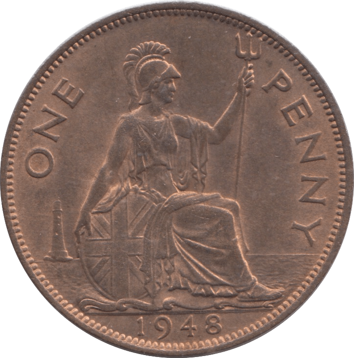 1948 ONE PENNY ( UNC ) - PENNY - Cambridgeshire Coins