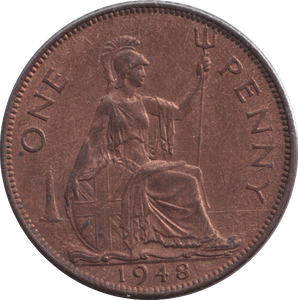 1948 PENNY ( UNC ) 3 - PENNY - Cambridgeshire Coins