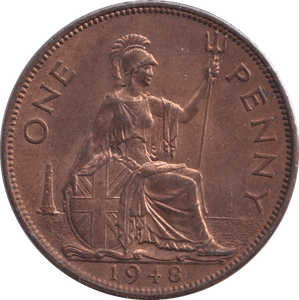 1948 PENNY ( UNC ) 4 - PENNY - Cambridgeshire Coins