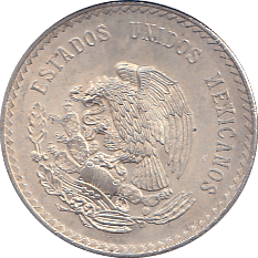 1948 SILVER 5 PESO MEXICO - SILVER WORLD COINS - Cambridgeshire Coins