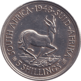 1948 SILVER 5 SHILLING SOUTH AFRICA - SILVER WORLD COINS - Cambridgeshire Coins