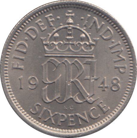 1948 SIXPENCE ( UNC ) - SIXPENCE - Cambridgeshire Coins