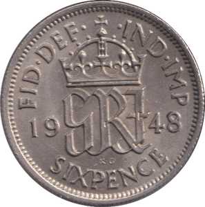 1948 SIXPENCE ( UNC ) - SIXPENCE - Cambridgeshire Coins
