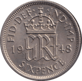 1948 SIXPENCE ( UNC ) - SIXPENCE - Cambridgeshire Coins