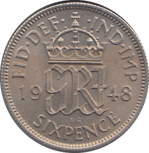 1948 SIXPENCE ( UNC ) - SIXPENCE - Cambridgeshire Coins