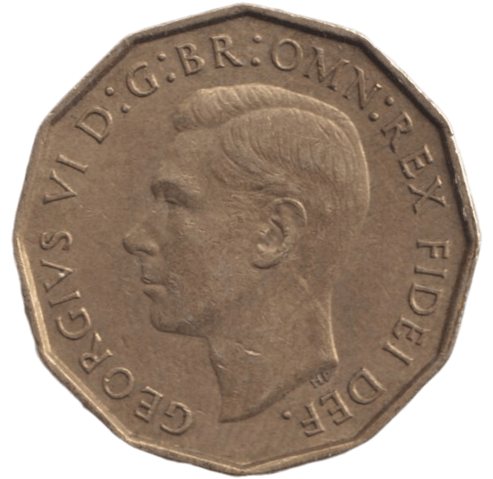 1949 BRASS THREEPENCE ( AUNC ) 2 - THREEPENCE - Cambridgeshire Coins