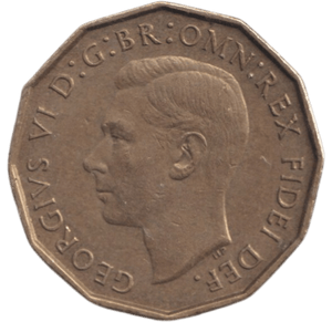 1949 BRASS THREEPENCE ( AUNC ) - THREEPENCE - Cambridgeshire Coins