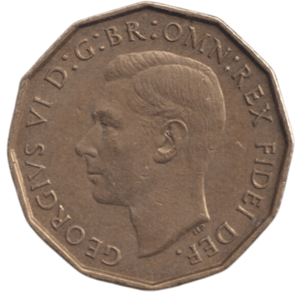1949 BRASS THREEPENCE ( AUNC ) - THREEPENCE - Cambridgeshire Coins