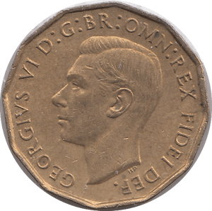 1949 BRASS THREEPENCE ( AUNC ) - THREEPENCE - Cambridgeshire Coins