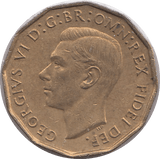 1949 BRASS THREEPENCE ( AUNC ) - THREEPENCE - Cambridgeshire Coins