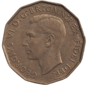 1949 BRASS THREEPENCE ( AUNC ) - THREEPENCE - Cambridgeshire Coins