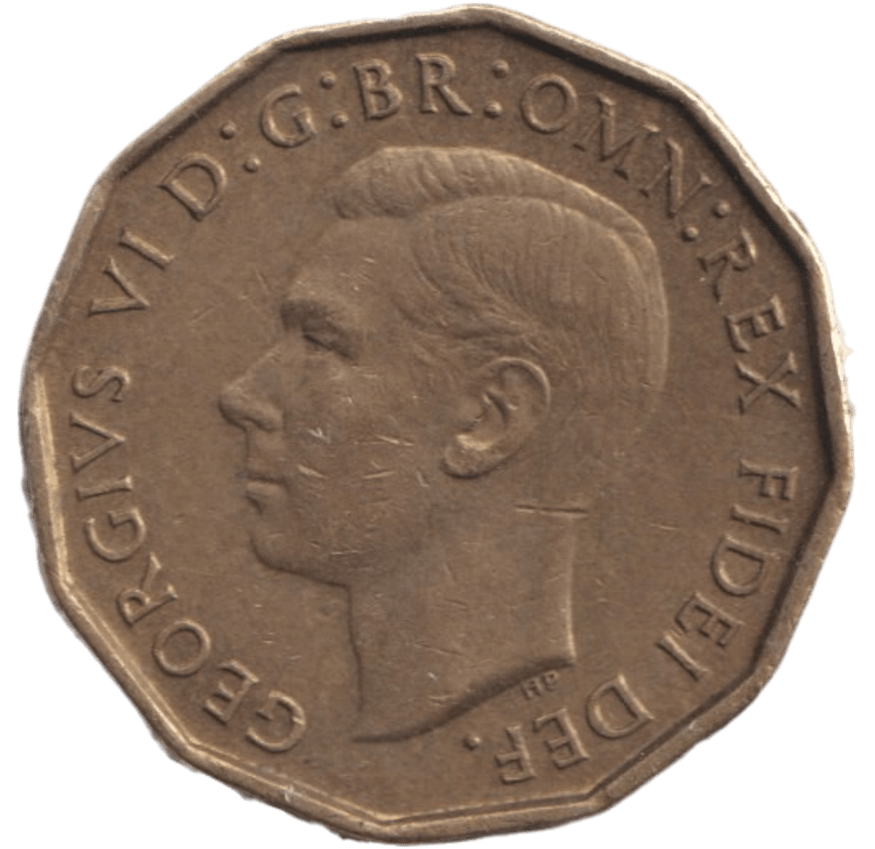1949 BRASS THREEPENCE ( AUNC ) - THREEPENCE - Cambridgeshire Coins