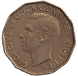 1949 BRASS THREEPENCE ( AUNC ) - THREEPENCE - Cambridgeshire Coins