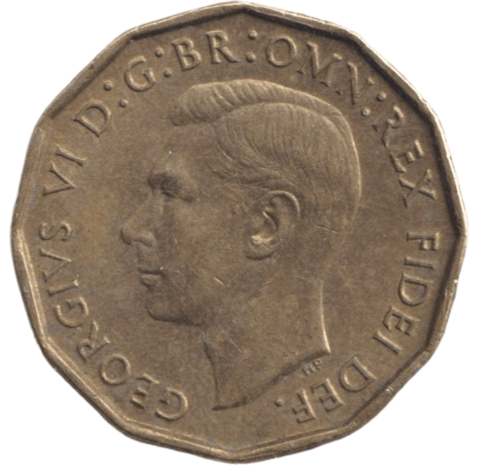 1949 BRASS THREEPENCE ( AUNC ) - THREEPENCE - Cambridgeshire Coins