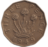 1949 BRASS THREEPENCE ( AUNC ) - THREEPENCE - Cambridgeshire Coins