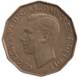 1949 BRASS THREEPENCE ( AUNC ) - THREEPENCE - Cambridgeshire Coins