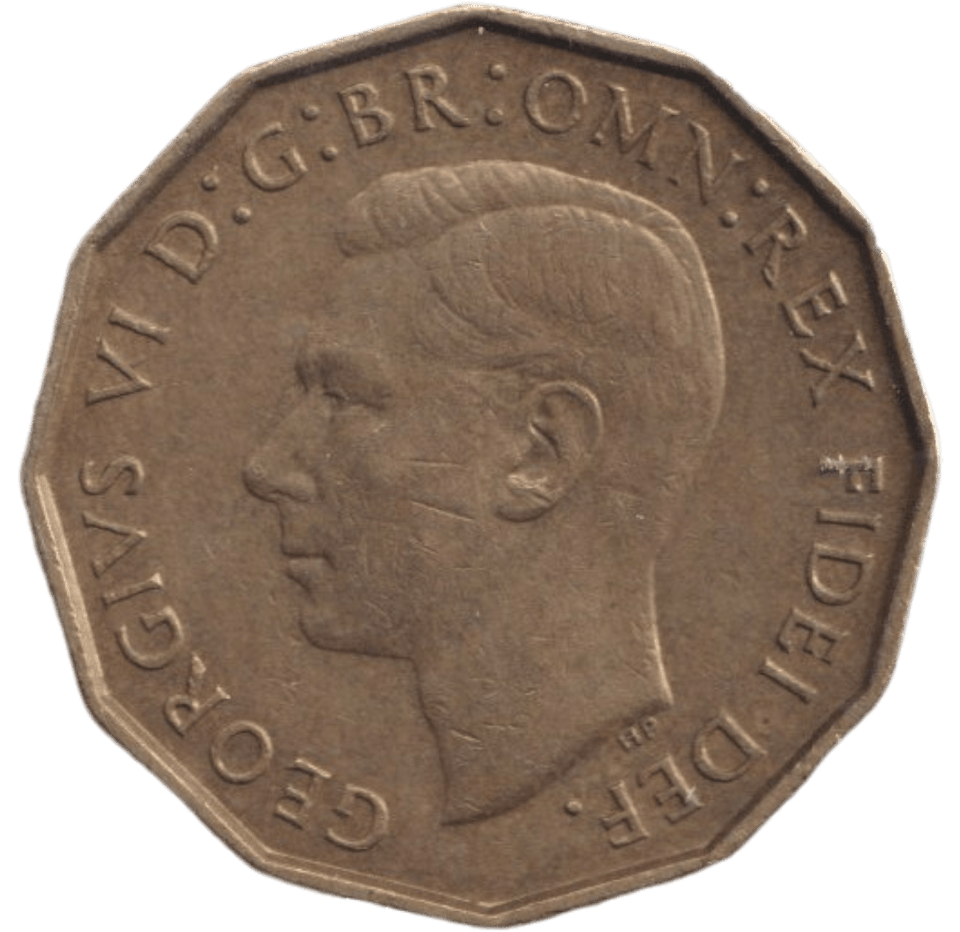 1949 BRASS THREEPENCE ( AUNC ) - THREEPENCE - Cambridgeshire Coins