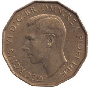 1949 BRASS THREEPENCE ( AUNC ) - THREEPENCE - Cambridgeshire Coins
