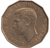 1949 BRASS THREEPENCE ( AUNC ) - THREEPENCE - Cambridgeshire Coins