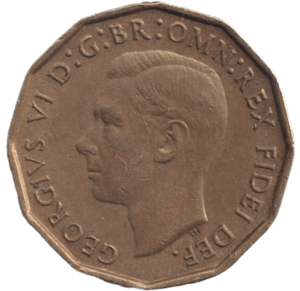 1949 BRASS THREEPENCE ( AUNC ) - THREEPENCE - Cambridgeshire Coins