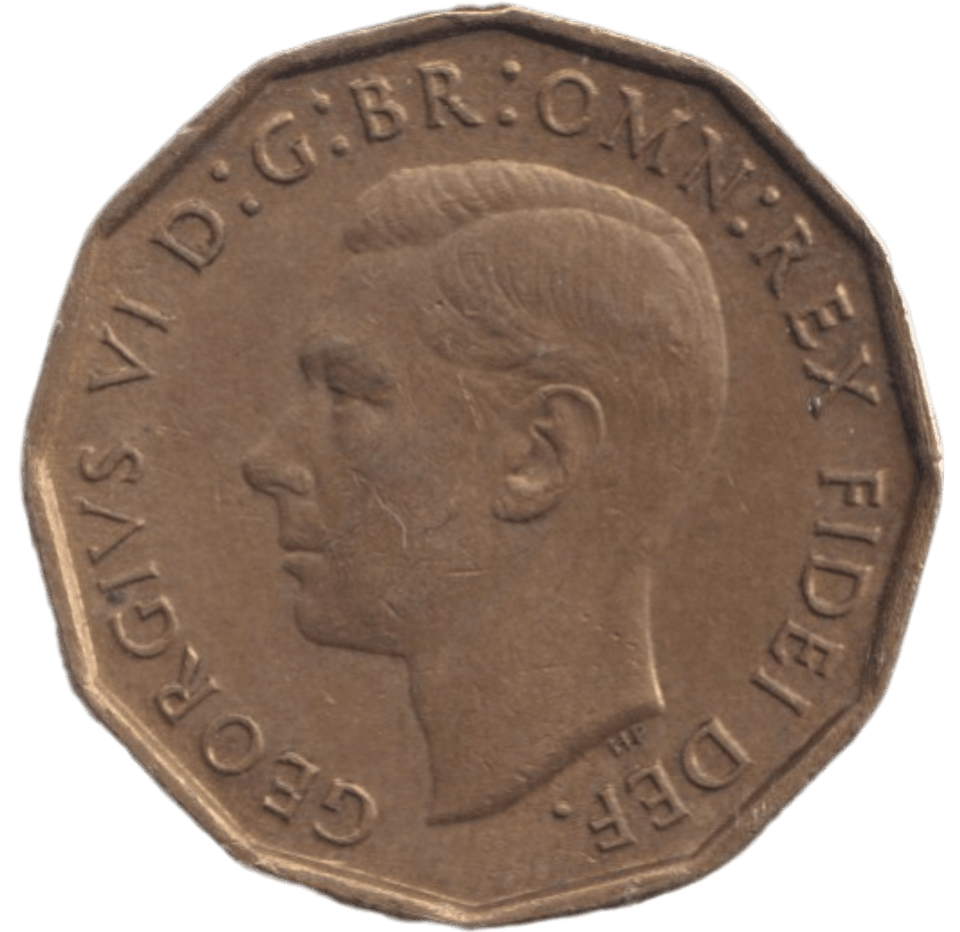 1949 BRASS THREEPENCE ( AUNC ) - THREEPENCE - Cambridgeshire Coins