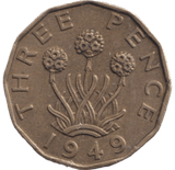 1949 BRASS THREEPENCE ( EF ) 2 - THREEPENCE - Cambridgeshire Coins