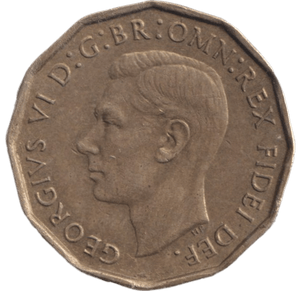 1949 BRASS THREEPENCE ( EF ) 2 - THREEPENCE - Cambridgeshire Coins