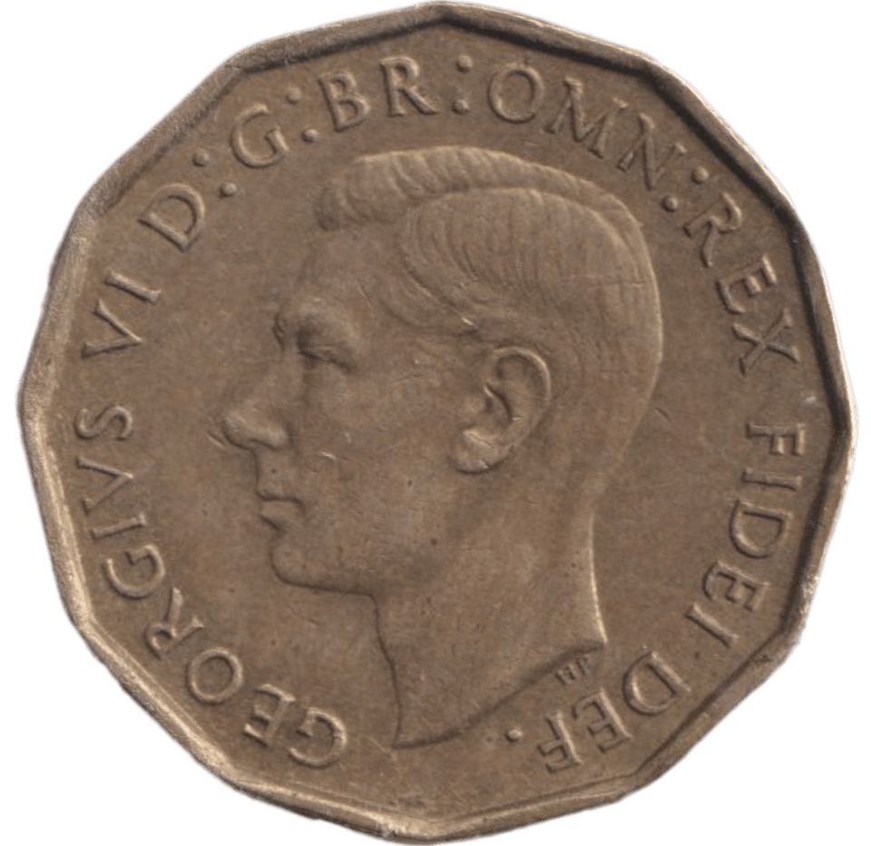 1949 BRASS THREEPENCE ( EF ) 2 - THREEPENCE - Cambridgeshire Coins