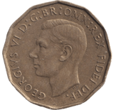 1949 BRASS THREEPENCE ( EF ) 2 - THREEPENCE - Cambridgeshire Coins
