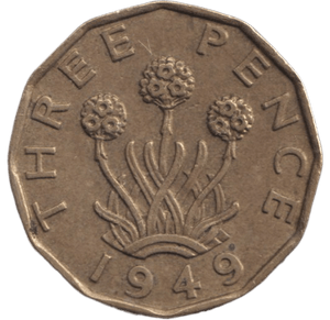 1949 BRASS THREEPENCE ( EF ) 2 - THREEPENCE - Cambridgeshire Coins