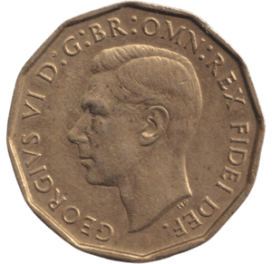 1949 BRASS THREEPENCE ( EF ) - THREEPENCE - Cambridgeshire Coins