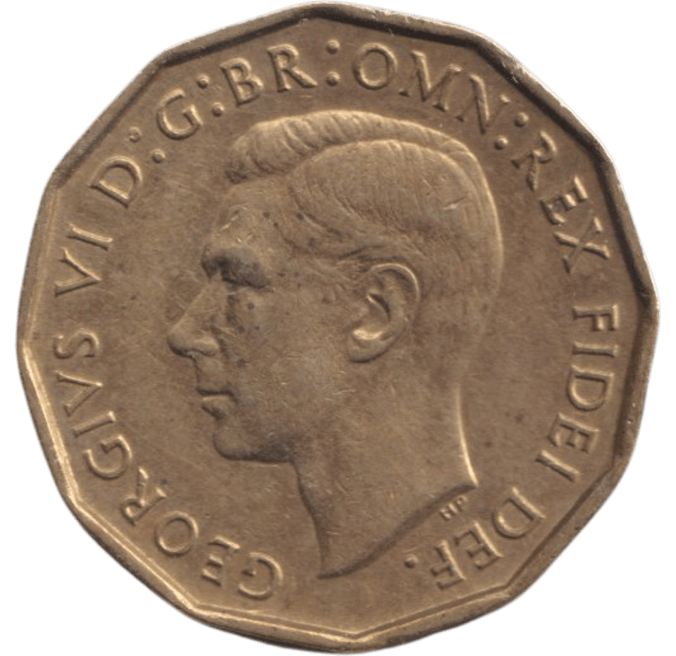 1949 BRASS THREEPENCE ( EF ) - THREEPENCE - Cambridgeshire Coins