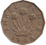 1949 BRASS THREEPENCE ( EF ) - THREEPENCE - Cambridgeshire Coins