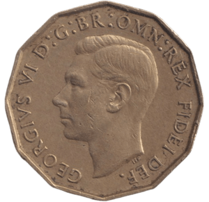 1949 BRASS THREEPENCE ( EF ) - THREEPENCE - Cambridgeshire Coins