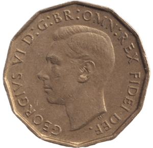 1949 BRASS THREEPENCE ( EF ) - THREEPENCE - Cambridgeshire Coins
