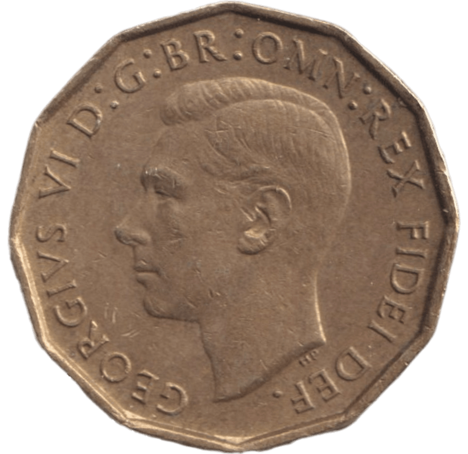 1949 BRASS THREEPENCE ( EF ) - THREEPENCE - Cambridgeshire Coins