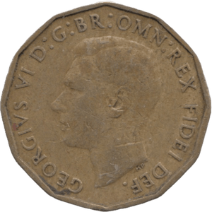 1949 BRASS THREEPENCE ( EF ) - THREEPENCE - Cambridgeshire Coins