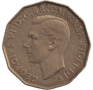 1949 BRASS THREEPENCE ( EF ) - THREEPENCE - Cambridgeshire Coins