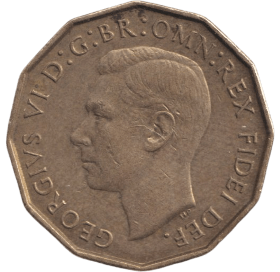 1949 BRASS THREEPENCE ( EF ) - THREEPENCE - Cambridgeshire Coins