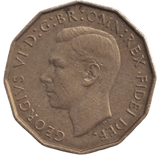 1949 BRASS THREEPENCE ( EF ) - THREEPENCE - Cambridgeshire Coins
